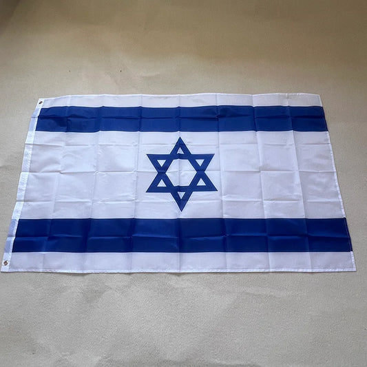 Israeli flag fluttering in the breeze, symbolizing national pride, resilience, and unity with Israel